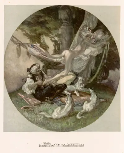 Blad ur 'Aus meinen Schlössern' 3 av Franz von Bayros
