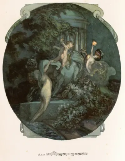 Blad ur 'Aus meinen Schlössern' 4 av Franz von Bayros
