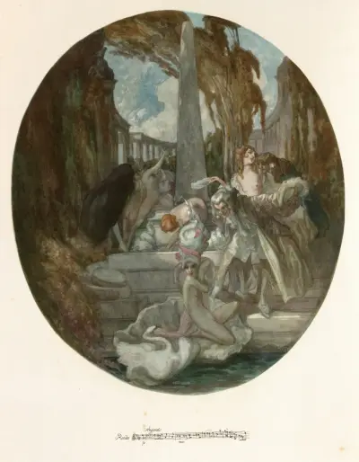 Blad ur 'Aus meinen Schlössern' 7 av Franz von Bayros