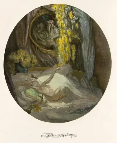 Blad ur 'Aus meinen Schlössern' 9 av Franz von Bayros