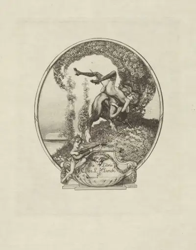 Bookplate of Jos. L. Dirick av Franz von Bayros
