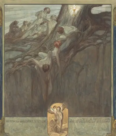 Ch’al Sommo Pince ed e natura Noi di collo in callo av Franz von Bayros