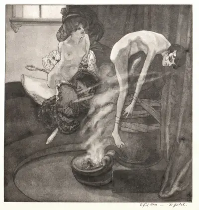 Erotisk framställning 4 av Franz von Bayros