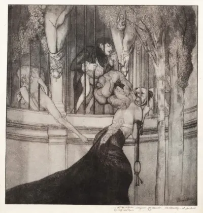 Erotische Darstellung 5 av Franz von Bayros