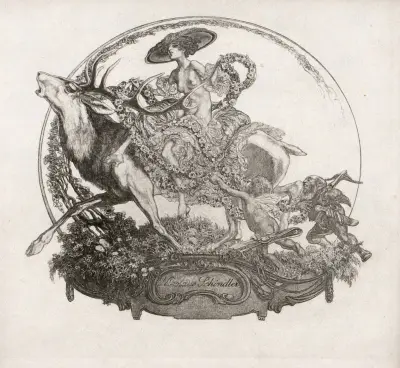 Ex libris Nikolaus Schindler av Franz von Bayros