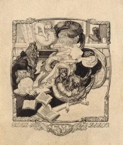 Exlibris Platz für das Leben av Franz von Bayros