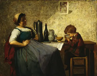 Maternal Joy av Adolf Von Becker