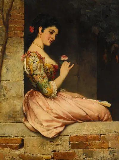 A rose av Eugen von Blaas