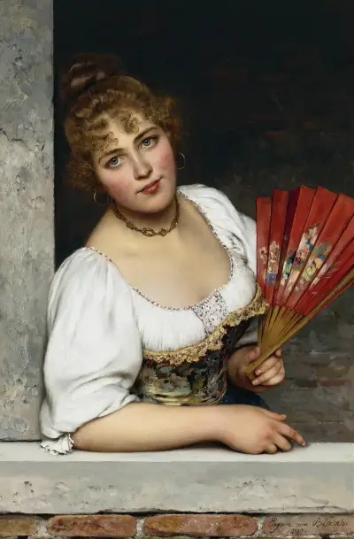 Vid fönstret av Eugen von Blaas