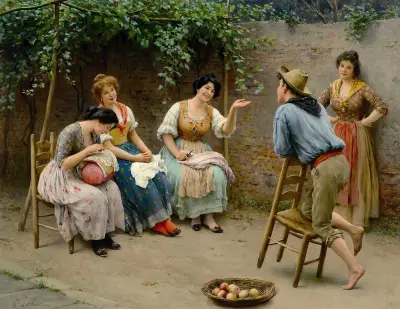 Plauderei av Eugen von Blaas