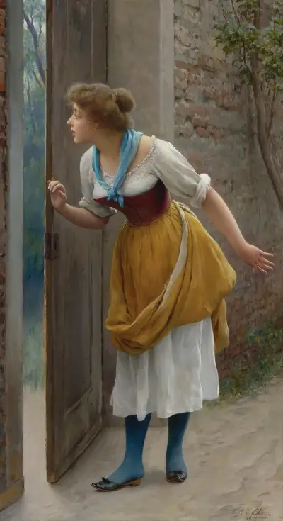Tjuvlyssnaren av Eugen von Blaas