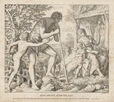 Adam och Eva efter syndafallet av Julius Schnorr von Carolsfeld