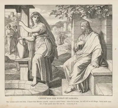 Kristus och samaritens kvinna av Julius Schnorr von Carolsfeld