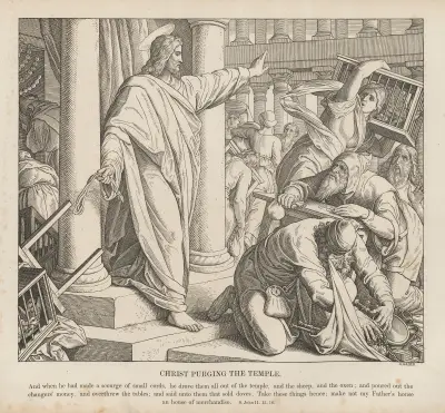 Kristus renar templet av Julius Schnorr von Carolsfeld