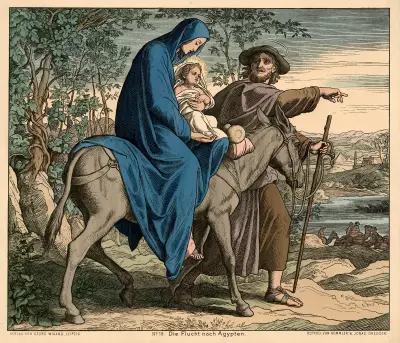 Die flucht nach Ägypten (The flight to Egypt) av Julius Schnorr von Carolsfeld