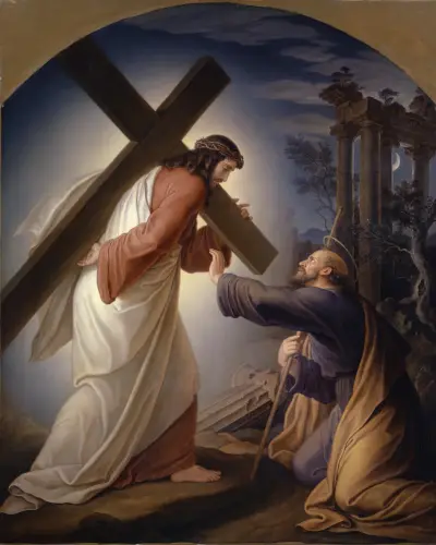 Domine, quo vadis[Lord, where are you going] av Julius Schnorr von Carolsfeld