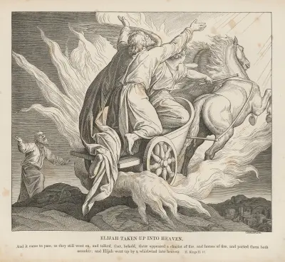 Elia upptagen till himlen av Julius Schnorr von Carolsfeld