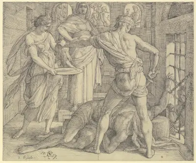 Enthauptung Johannis des Täufers av Julius Schnorr von Carolsfeld