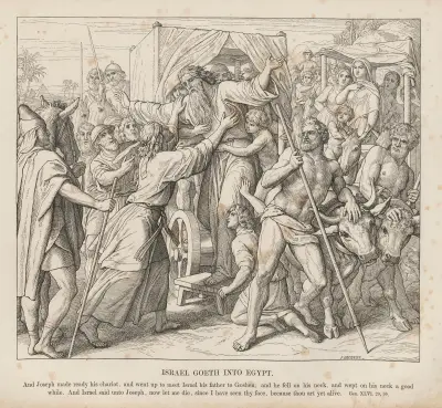 Israel drager in i Egypten av Julius Schnorr von Carolsfeld