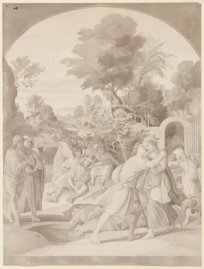 Jakob och Rakel av Julius Schnorr von Carolsfeld