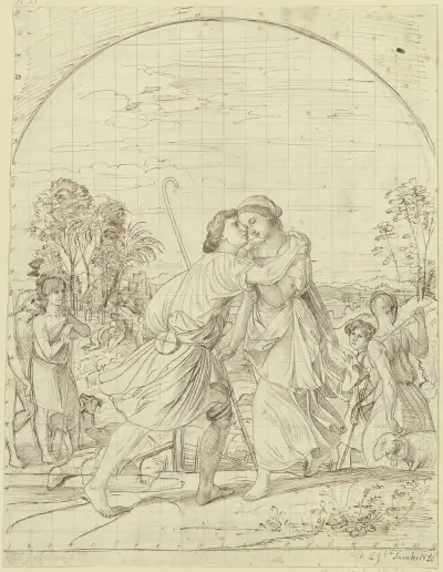 Jakob och Rakel av Julius Schnorr von Carolsfeld
