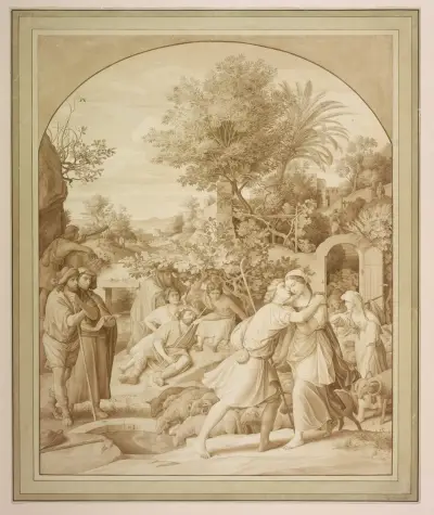 Jakob och Rahel vid brunnen av Julius Schnorr von Carolsfeld