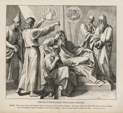 Josef tyder faraos dröm av Julius Schnorr von Carolsfeld
