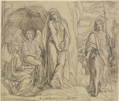 Maria Magdalena vid Kristi grav av Julius Schnorr von Carolsfeld