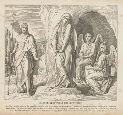 Maria Magdalena vid graven av Julius Schnorr von Carolsfeld