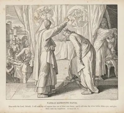 Natan förebrår David av Julius Schnorr von Carolsfeld