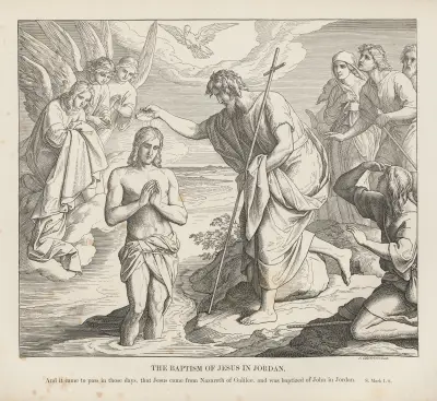 Jesu dop i Jordan av Julius Schnorr von Carolsfeld