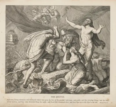 Syndafloden av Julius Schnorr von Carolsfeld