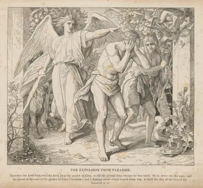 Utvisningen ur paradiset av Julius Schnorr von Carolsfeld