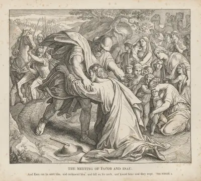 Jakobs och Esaus möte av Julius Schnorr von Carolsfeld