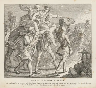 Mötet mellan Rebecka och Isak av Julius Schnorr von Carolsfeld
