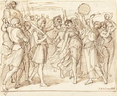 Davids triumf av Julius Schnorr von Carolsfeld