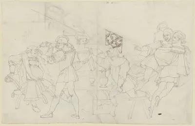 Auerbach’s Cellar in Leipzig av Peter von Cornelius