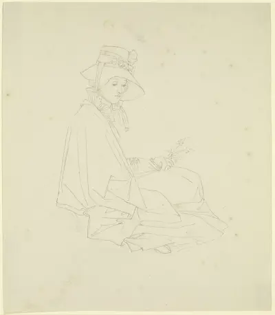 Bildnis der Christine Wenner, geborene Malß (Taunusreise) av Peter von Cornelius