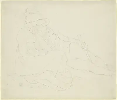 Friedrich Wenner und seine Frau Christine (Taunusreise) av Peter von Cornelius
