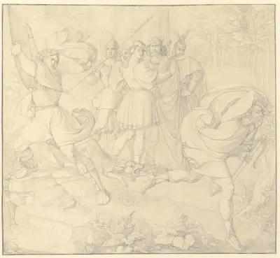 Sigfrid’s death av Peter von Cornelius