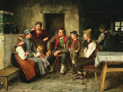 A Young Soldier on Leave av Franz von Defregger