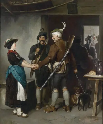 Jägarens avsked av Franz von Defregger