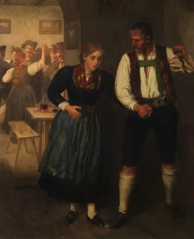 Beim Tanz av Franz von Defregger