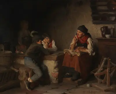 Sagoförtellerskan av Franz von Defregger