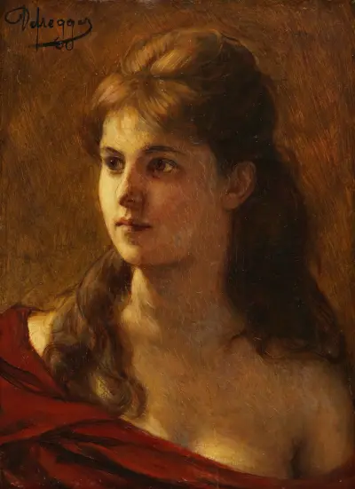 Flickporträtt av Franz von Defregger