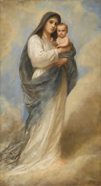 Mary with Child av Franz von Defregger