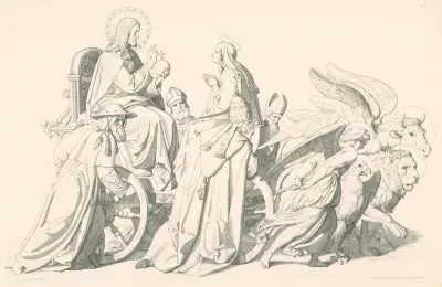 Alegória s Máriou,Kristom a štyrmi evanjelistami av Joseph von Führich