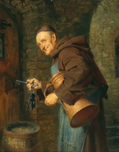 Ein Kellermeister mit einem Schlüsselbund von Eduard von Grützner