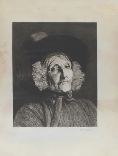 A Welsh Woman av Sir Hubert von Herkomer