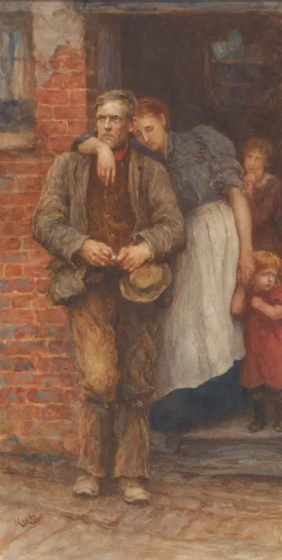 On Strike av Sir Hubert von Herkomer